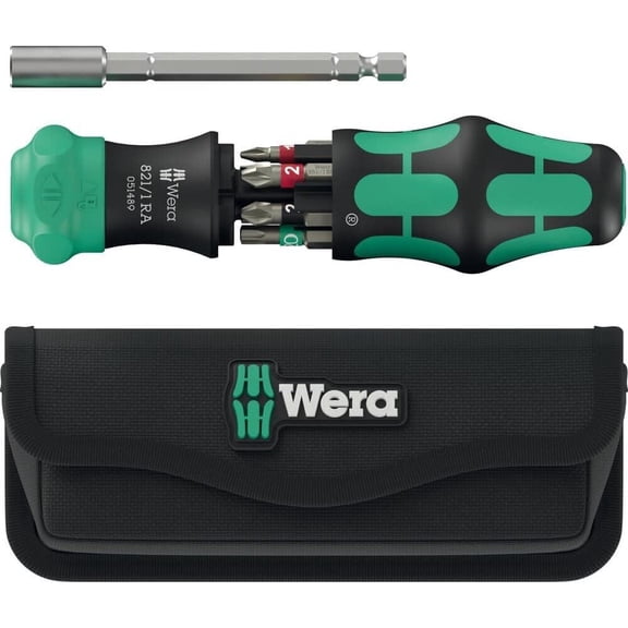 Wera Tools Kompakt 28 Ra 1 Kraftform Screwdriver Bit Set With Pouch, 6 Pieces