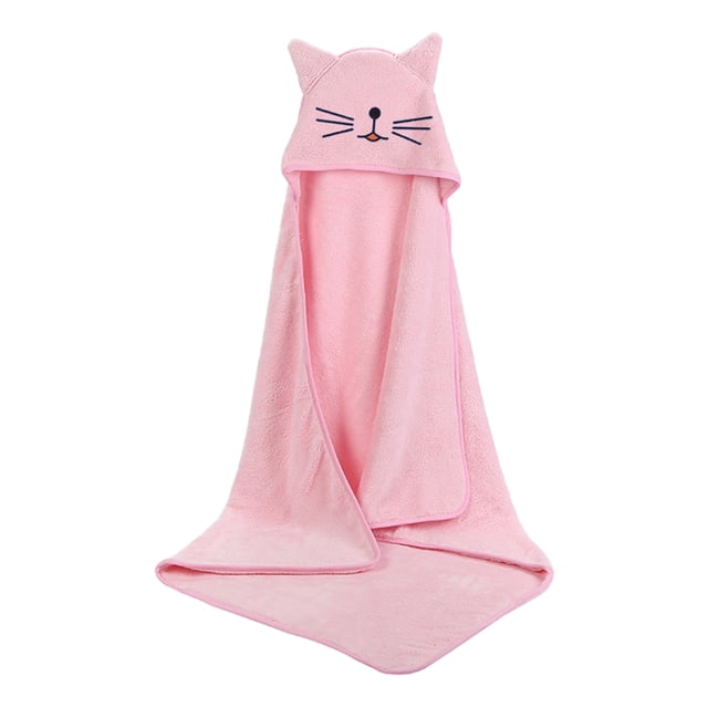 Toalla con capucha para bebé, diseño de dibujos animados, albornoz Rosado Sunnimix Toallas con capucha de Babie