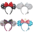 thumbnail image 2 of Disney Mickey Mouse Minnie Ears Headband Disneyland Beauty Fashion Bowknot Festival Party Decoration Headwear Girl Toy For Gift Gao Jinjia LED, 2 of 2