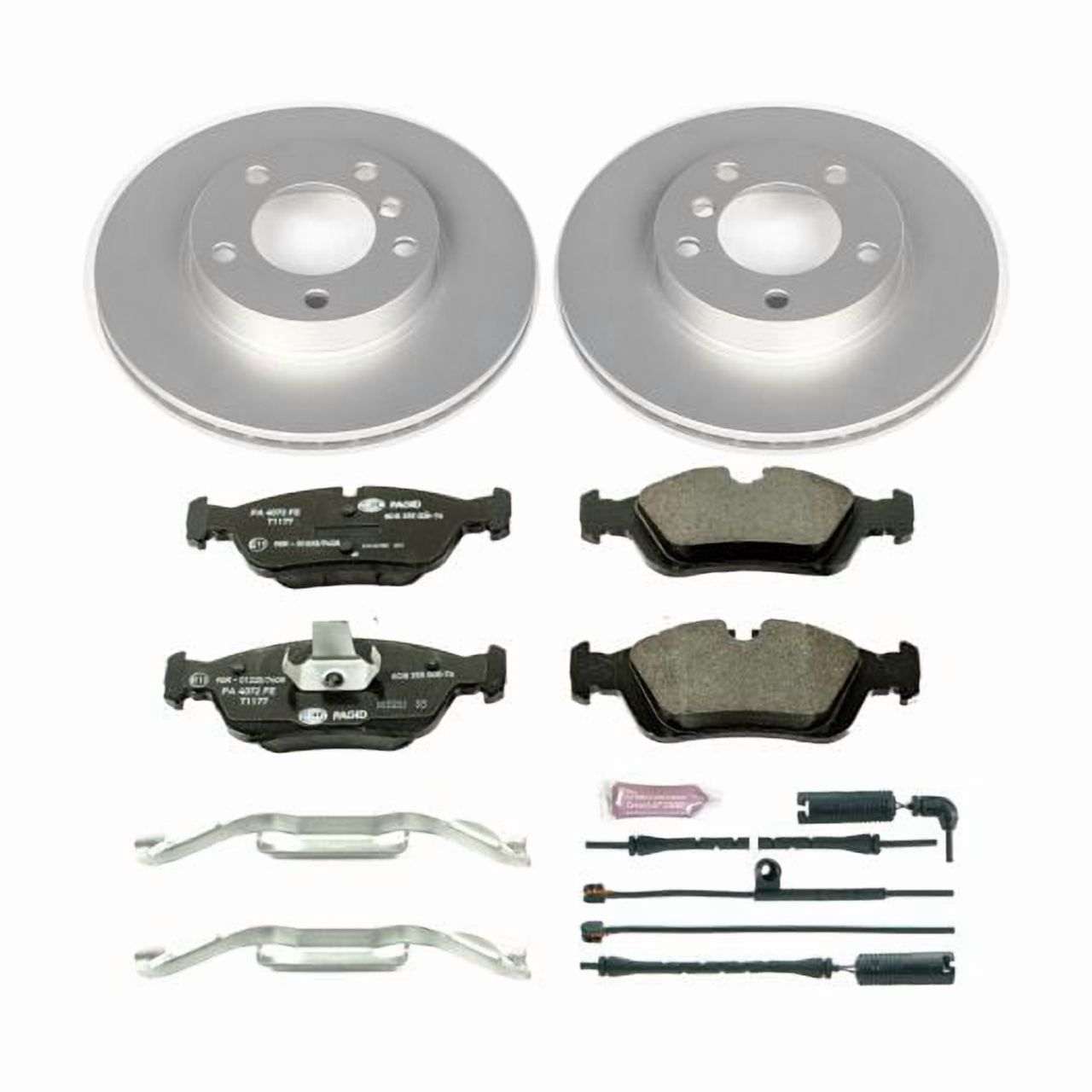 Power Stop Front Euro-Stop ECE-R90 Certified Brake Pad and Rotor Kit ESK496