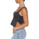 thumbnail image 3 of Camisola sin mangas para mujer Sexy Low Cut Skinny Camisa sin mangas Basic Slim Tee Streetwear, 3 of 5
