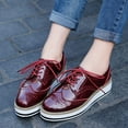 thumbnail image 5 of Women's Platform Lace-Up Wingtips Square Toe Oxfords Shoe, 5 of 6