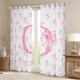thumbnail image 2 of Castle Fairy Bowknot Alphabet O Black Out Curtains for Teens,Dreamy Princess Curtains Pack of 2 (42x63 Each),Kawaii Bow Bedroom Curtains,Breathable Home Decor, 2 of 6