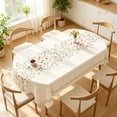 thumbnail image 3 of Feledorashia Rectangular Tablecloth, Waterproof Table Cover, Floral Dining Table Protector For Kitchen Tea Table Indoor Meal And Party Use, Wipe Clean Surface With Scratch Resistant Decorative Print, 3 of 9