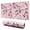 Pink Pioneer Flower, variant on Long Mouse Pads for Desk,Gray Floral Mandala and Leaf Pattern Desk Mats on Top Of Desks, Desk Mouse Pad Extra Large with 3mm Non-Slip Base and Stitched Edge for Gaming,Office,Work,Home 47.3"x23.6"