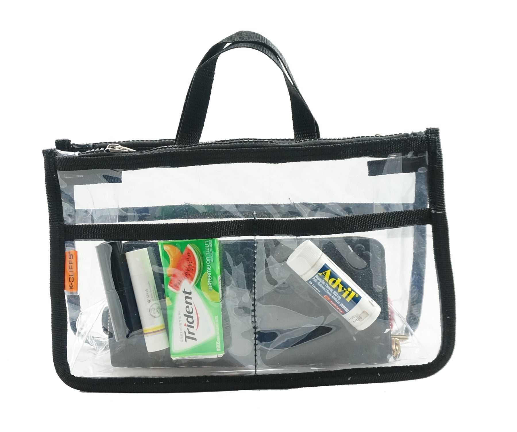 2 Pack Clear Pencil Pouch Transparent Student School Supply Bag Cosmetic Bags See Through Vinyl Shaving Toiletry Makeup Holder