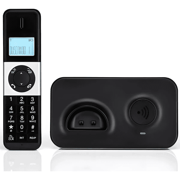 Teléfono Fijo Inalámbrico Con Contestador Automático Negro