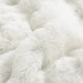 thumbnail image 3 of HIG 4-Piece White Faux Fur Comforter Set – Soft Cozy Bubble Texture, All-Season Bedding, Includes Comforter, 2 Shams & 1 Decorative Pillow, Queen, 3 of 4