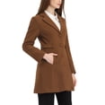 thumbnail image 4 of INSPIRE CHIC Women's Notched Lapel Outerwear Winter Coat XS Brown, 4 of 6