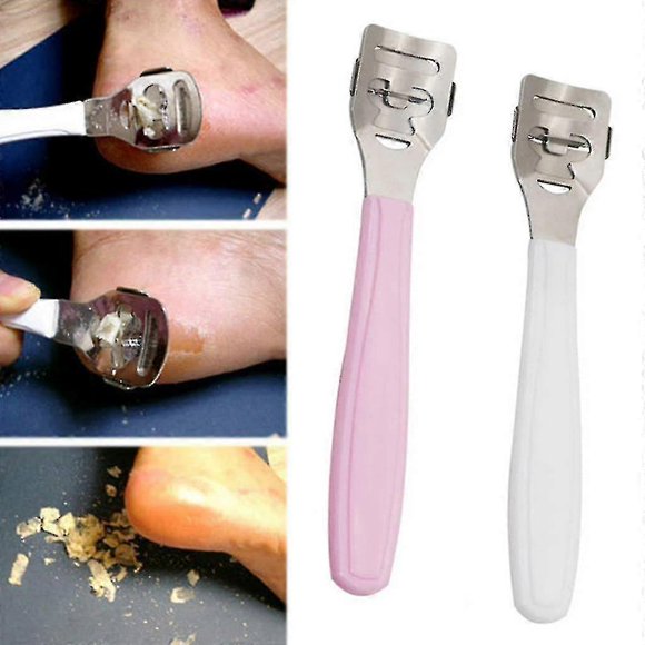 Professional Stainless Steel Callus Corn Hard Skin Remover Plastic Handle Foot Rasp Heel File Scrubber Pedicure Nail Care Tool