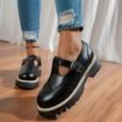 Xucatan Women's Mary Jane Loafers, Chunky Sole Brogue Flat Shoes, Glossy Leather T-Strap Footwear, Versatile Spring Summer Everyday Style Gift