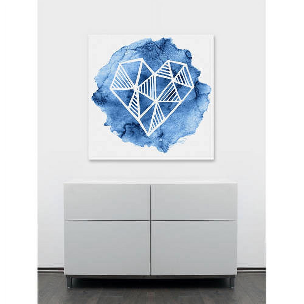 "Triangle Heart" Painting Print on Wrapped Canvas