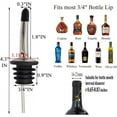 thumbnail image 3 of 6 Pack Liquor Bottle Pourers, Liquor Pour Spout for Liquor Bottles, Stainless Steel Olive oil Dispenser Spout, Alcohol Pourer Spouts Dust Caps Covers, Sliver, 3 of 17