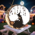 thumbnail image 5 of CoreLiving Witchy Decor Aesthetic Black Wall Decor Hanging Witch Sign Round Artwork Decor for Bedroom Living Room Front Door Wall Decorations, 5 of 6