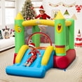 thumbnail image 2 of Costway Inflatable Bounce House with 480W Blower Slide Jumping Area & Basketball Hoop, 2 of 10