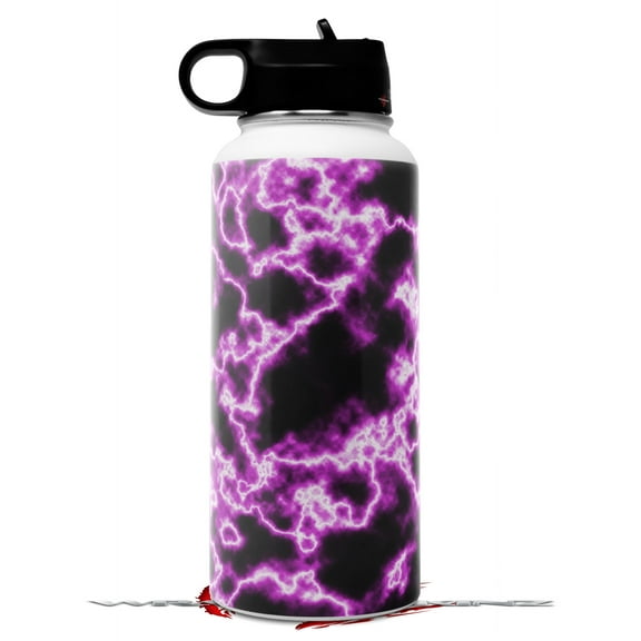 Skin Wrap Decal compatible with Hydro Flask Wide Mouth Bottle 32oz Electrify Hot Pink (BOTTLE NOT INCLUDED)