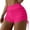 Hot Pink #060, variant on Women High Waisted Swim Shorts V Cut Bikini Swimsuit Bottoms Drawstring Ruched Bathing Suit Board Shorts Red M