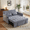 Gray, variant on 53" Corduroy 3-in-1 Convertible Loveseat Sofa Bed with Pull-Out Sleeper, Adjustable Backrest, USB & Type-C Ports, Storage Pockets, Small Space 2-Seater Couch for Living Room, Bedroom, Apartment, Gray