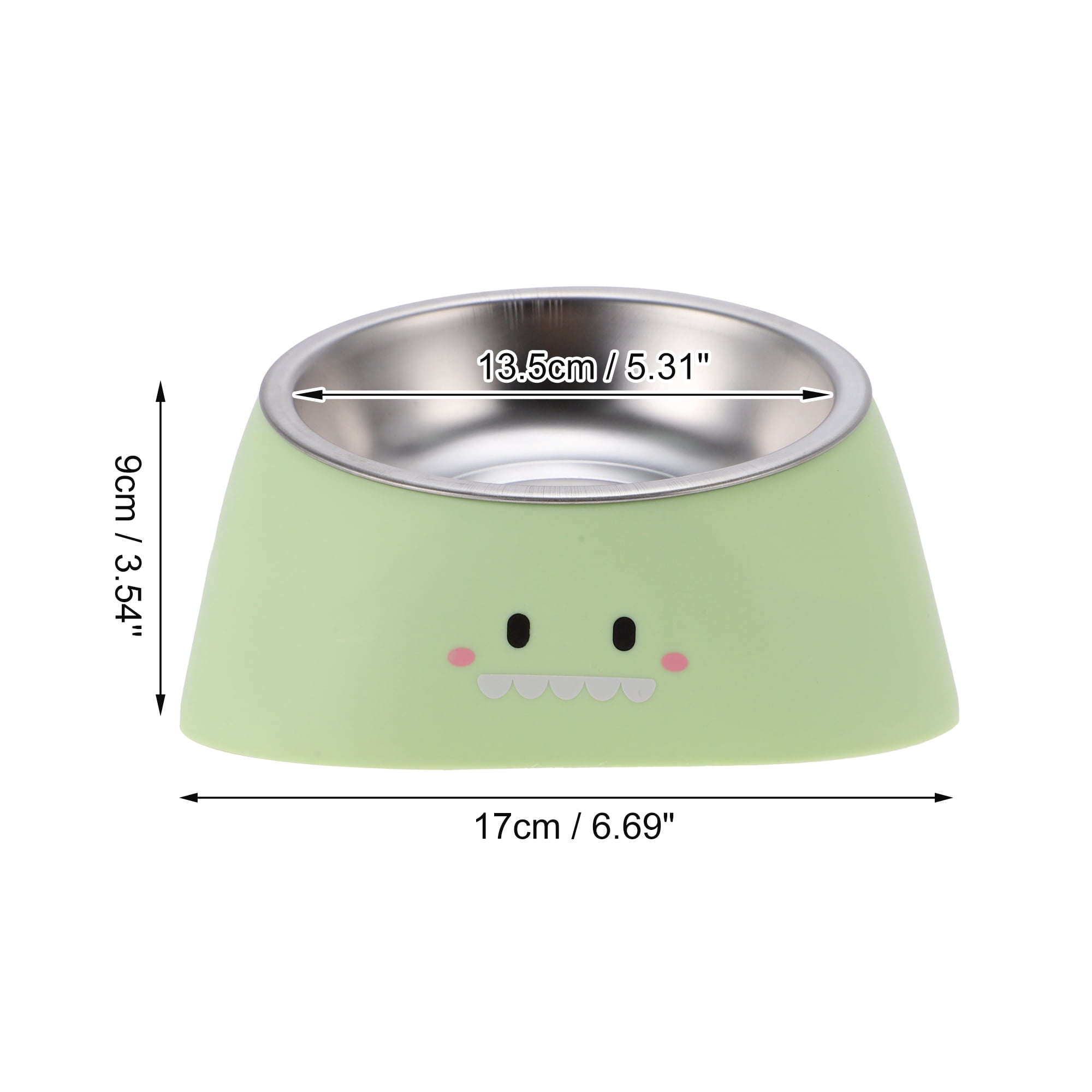 Unique Bargains Durable Dog Bowl for Indoor and Outdoor Use With Anti-Tip Design Green