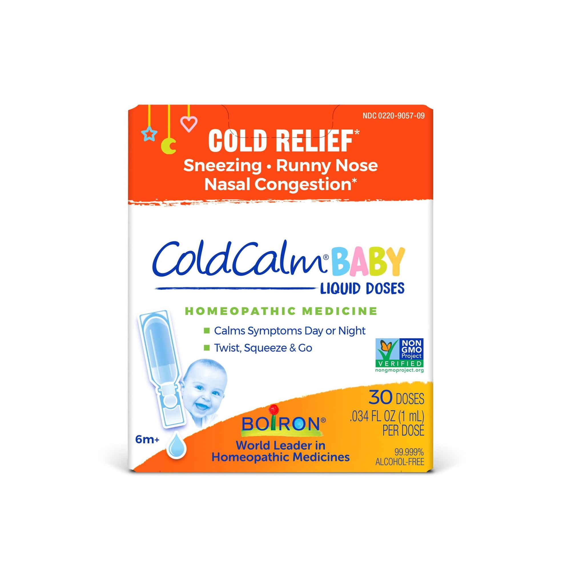 Boiron ColdCalm Baby Liquid Dose. Homeopathic Medicine for Cold Relief, Sneezing, Runny Nose, 30 Single Liquid Doses