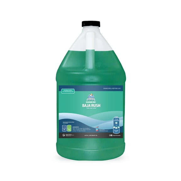 Baja Rush Slushie Mix | 64oz Cane Sugar Sweetened Concentrate | Makes 2 Gallons of Slush | Ralph's SnoBall Supply Inc.