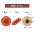 thumbnail image 7 of Orange Neon Clock Wall Decor Home Office 10-Inch Silent Wooden Wall Clock, Battery Operated (AA Batteries Not Included), Artistic Home Decor, 7 of 7