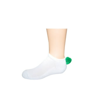 Jefferies Socks Girls Cut Pom Socks 2-Pack, Sizes XS-M -