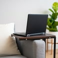 thumbnail image 2 of IRIS USA Wood and Metal Frame Side Table, Accent Sofa End Table Coffee Snack, Bedroom Night Stand, Living Room Computer Desk, C-Shape Wide, 2 of 9
