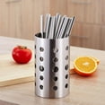 thumbnail image 4 of Chopsticks Organizer, Large Capacity Stainless Steel Quickly Drain Chopsticks Storage Rack, Tableware Store Chopsticks Spoons, 4 of 8