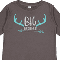 thumbnail image 4 of Inktastic Big Brother, Deer Antlers, Arrow - Blue Gray Boys Long Sleeve Toddler T-Shirt, 4 of 5