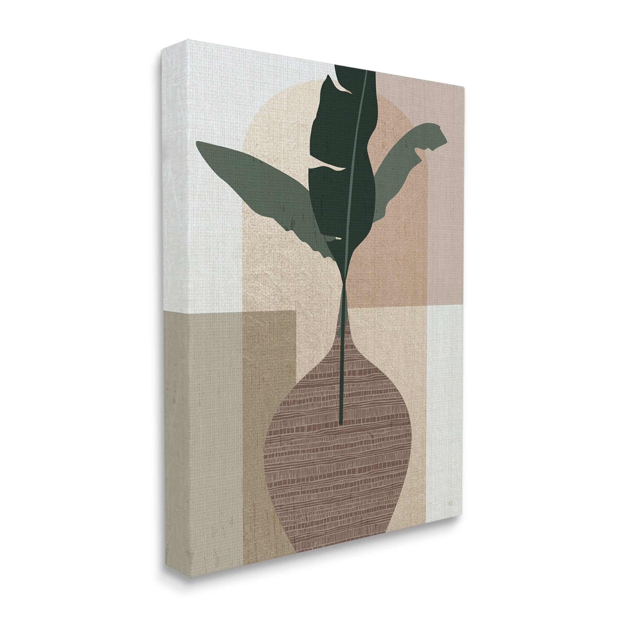 Stupell Industries Earth Tones Plant Sprig Botanical & Floral Painting Gallery Wrapped Canvas Art Print Wall Art, 36 x 48