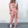 thumbnail image 1 of Puntoco Conjunto de tops y pantalones cortos deportivos de manga larga con estampado de Acción de Gracias para mujer Puntoco Puntoco-7759, 1 of 4