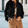 thumbnail image 2 of Aellinatey Womens Crop Jacket Long Sleeve Shacket Lightweight Fall Casual Coat with Pockets, 2 of 10