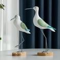 thumbnail image 3 of Ruanlalo 2 Pcs Wooden Seagull Figurine Coastal Lifelike Seabird Sculpture Nautical Animal Tabletop Ornament for Bedroom Living Room Home Office Desk Shelf Decor, 3 of 7