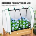 thumbnail image 6 of Outsunny Raised Garden Bed with PE Greenhouse Cover Outdoor Elevated Wood Planter Box for Herbs, Vegetables, for Patio, Backyard, Balcony, Sand, 6 of 9