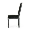 thumbnail image 5 of Dining Chairs Of 2, French Country Appeal - Upholstered In Black, Rectangular , Fluted Legs Theme, 5 of 6