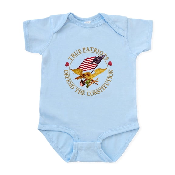 CafePress - True Patriots Defend The Constitut Infant Bodysuit - Baby Light Bodysuit, Size Newborn - 24 Months