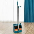 thumbnail image 5 of 1 Pc Broom with Dustpan Combo Set, Dust Pan and Broom Set, Long Handle Broom with Stand Up Dustpan Combo Set for Office Home Kitchen Lobby Floor Use Foldable Design, 38 Inch, Blue, 5 of 9