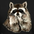 thumbnail image 3 of CafePress - Cute Humorous Watercolor Raccoon Blowing A T Shirt - Mens Tri-blend T-Shirt, 3 of 4