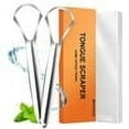 thumbnail image 6 of MOTONGUE  Tongue Scraper (2 pack), Reduce Bad Breath (Travel Cases Included), Stainless Steel Tongue Cleaners, 100% Metal Tongue Scraper with Case Fresh Breath, 6 of 7