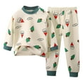 thumbnail image 3 of LRen Boys Girls Oufit 5t Truck Dinosaur Cartoon Printed Long Sleeve 2 Piece Shirts Top with Elastic Waistband Pants Girls Valentines Vacation Tops, 3 of 3