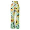 thumbnail image 4 of Lilgiuy Women Casual Printing Pockets Elastic Mid-Waist Comfortable Wide-Legged Loose Pants for Beach Vacation Travel, 4 of 4