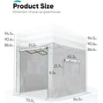 thumbnail image 4 of Quictent 8x6 FT Pop-Up Greenhouse Instant Walk-in Green House, Portable Greenhouse for Outdoors, Hot House Gardening Canopy Plants Shed, White, 4 of 9