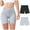 F, variant on TRUBKH Shapewear Tummy Control Shorts for Under Dresses Women Seamless Shorts Dance Shorts Women Under Skirt Shorts Thigh Society Cooling Shorts for Women a L