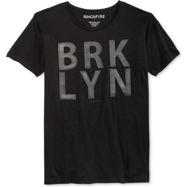 Camiseta con gráfico Brklyn de Ring Of Fire para hombre, negro, extragrande Ring Of Fire Camiseta gráfica