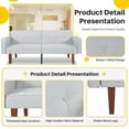 thumbnail image 6 of Besharat Convertible Futon Sofa Bed, Faux Leather Futon Couch Sleeper Recliner for Living Room, 6 of 8