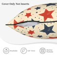 thumbnail image 5 of Velvet Rimmed Pillowcase Is Not Easy To Open Line Deformation Invisible Zipper Opening And Closing Only Pillowcase Does Not Contain Pillow Core Independence Day Theme Elements Star (8) 18"X18", 5 of 8