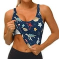 thumbnail image 3 of Picia Sea Creatures Sports Bra for Women,Padded Strappy Sports Bras Medium Support Yoga Bra with Removable Cups,Running Yoga Bra-Medium, 3 of 9