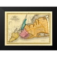 thumbnail image 2 of Burr, David 14x11 Black Modern Framed Museum Art Print Titled - New York, Queens, Kings, Richmond counties, 1829, 2 of 5