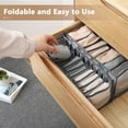 6 Pcs Underwear Drawer Organizer, Foldable Underwear Storage Divider ...